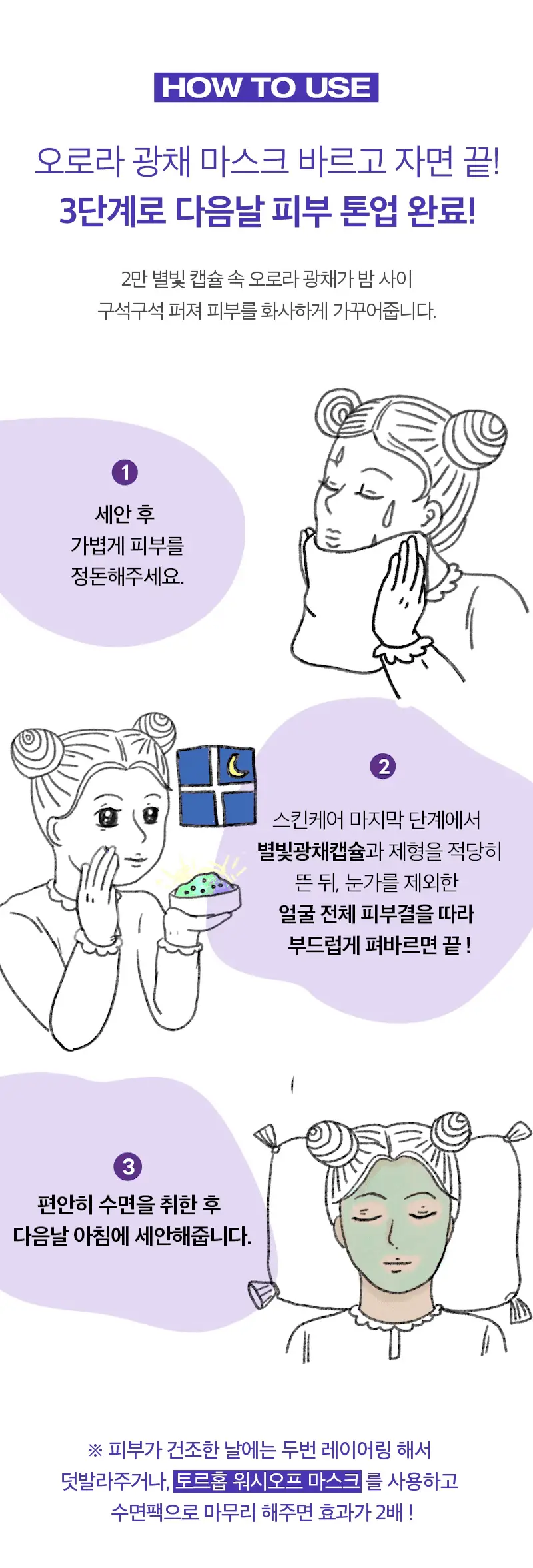 [광채/탄력/톤업] 토르홉 오로라 별빛 광채 슬리핑마스크 60g 단품/기획 상세페이지 19